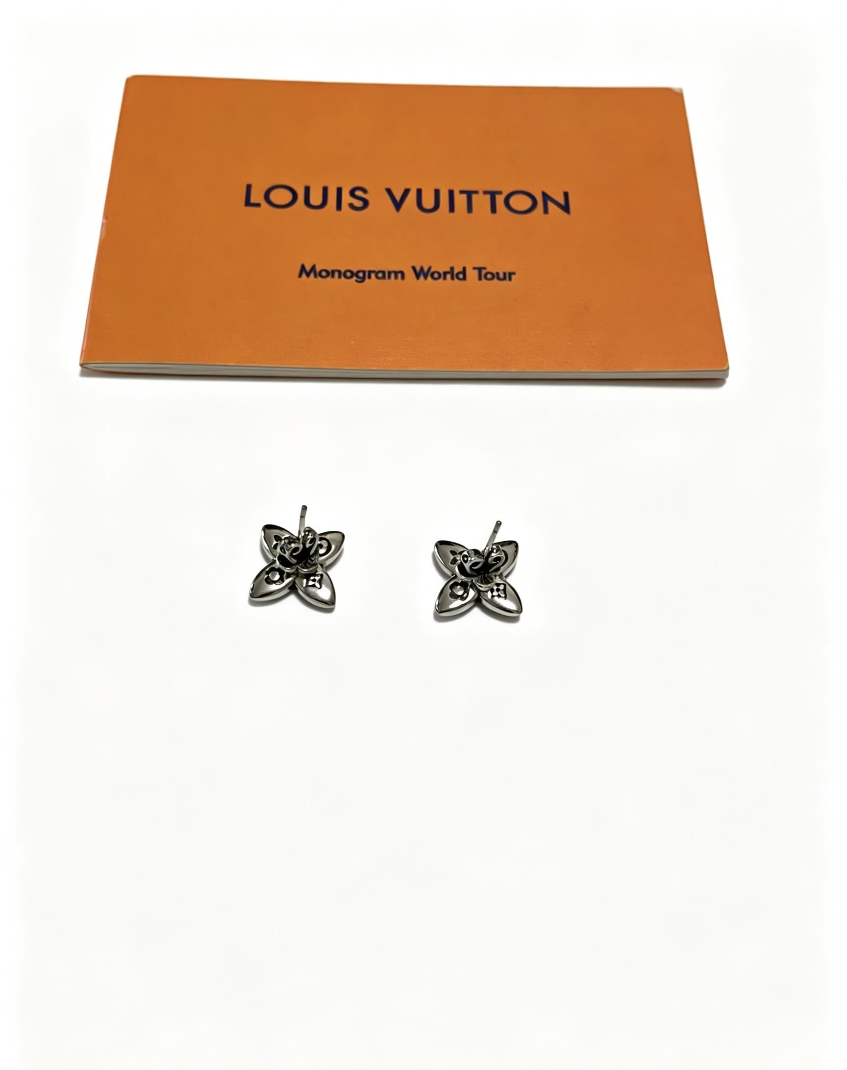 Louis Vuitton Green Enamel Earrings